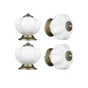 Lot de 4 boutons de meuble Lenny, porcelaine blanc, Diam. 41mm