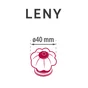 Lot de 4 boutons de meuble Lenny, porcelaine blanc, Diam. 41mm