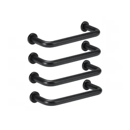 Lot de 4 poignées de meuble Sasha, zamak noir mat, Diam. 96 mm