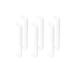 Lot de 6 poignées de meuble Soa, plastique blanc, Diam. 96 mm