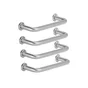Lot de 4 poignées de meuble Sasha, zamak nickelé brillant, Diam. 96 mm