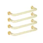 Lot de 4 poignées de meuble Sasha, zamak laiton brossé, Diam. 128 mm