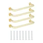 Lot de 4 poignées de meuble Sasha, zamak laiton brossé, Diam. 128 mm