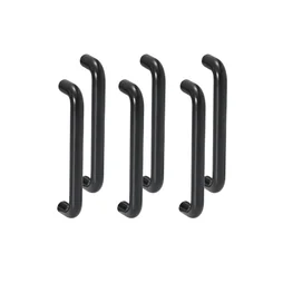 Lot de 6 poignées de meuble Soa, plastique noir, Diam. 96 mm
