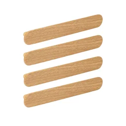 Lot de 4 poignées de meuble Java bois clair diam.128 mm