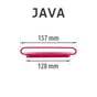 Lot de 4 poignées de meuble Java bois clair diam.128 mm