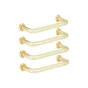 Lot de 4 poignées de meuble Sasha, zamak laiton brossé, Diam. 96 mm