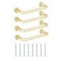 Lot de 4 poignées de meuble Sasha, zamak laiton brossé, Diam. 96 mm