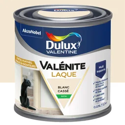Peinture boiserie blanc cassé satin DULUX VALENTINE 0.125l