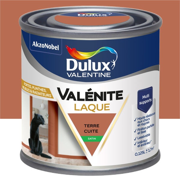 Peinture boiserie terre cuite satin DULUX VALENTINE 0.125l