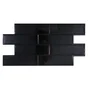 Lot de 2 crédences adhésives Smartiles Oslo, noir, 57.3 cm x 29.1 cm