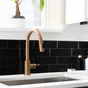 Lot de 2 crédences adhésives Smartiles Oslo, noir, 57.3 cm x 29.1 cm