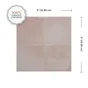 Lot de 4 crédences adhésives Smartiles Zellige, rose, 23 cm x 23 cm