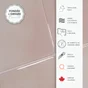 Lot de 4 crédences adhésives Smartiles Zellige, rose, 23 cm x 23 cm