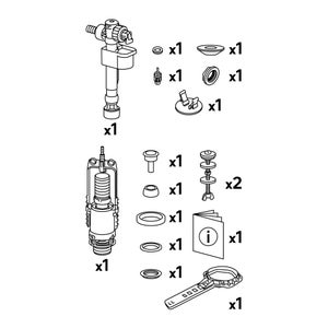 Kit chasse d'eau interrompable 3/8 equation