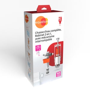 Kit chasse d'eau interrompable 3/8 equation