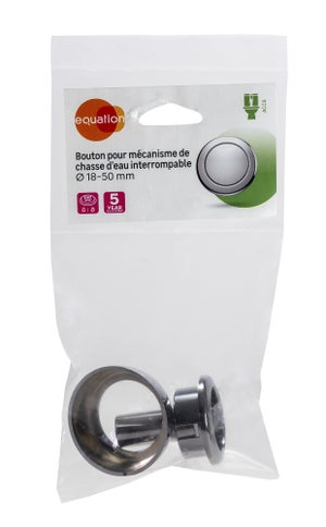 Bouton poussoir pour mecanisme wc interrompable 18-50mm equation