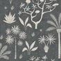 Papier peint vinyle intisse mada jungle bleu