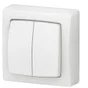 Double interrupteur va-et-vient saillie complet, LEGRAND Asl, blanc