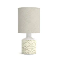 Lampe Oscar, céramique, blanc, H.29 cm, E14, SEYNAVE