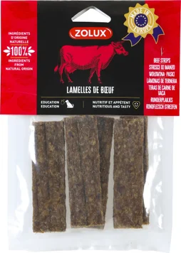 Friandise chien lamelles de boeuf 100g