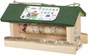 Mangeoire oiseaux du jardin bois 17mm hut xl 360x225x245mm vert Zolux