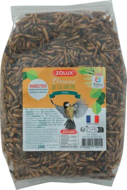 Mélange insectes seches/mouche soldat nr oiseaux du jardin Zolux 250g