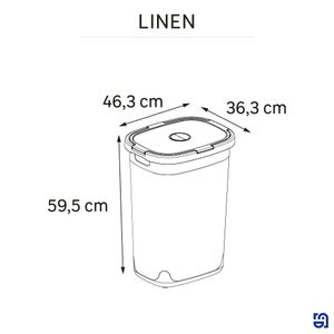 Panier à linge beige Linen l.46.3 x H.59.5 x P.36.3 cm SENSEA
