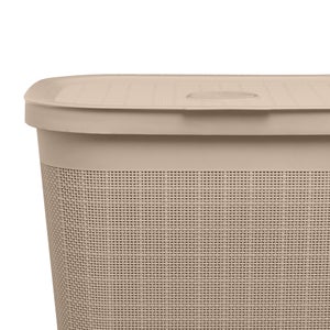 Panier à linge beige Linen l.46.3 x H.59.5 x P.36.3 cm SENSEA
