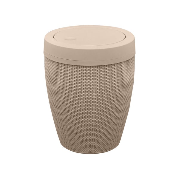 Poubelle de salle de bains 6 l beige SENSEA
