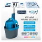 Balai à plat + seau gradué 2 compartiments + essoreur kit mains sèches