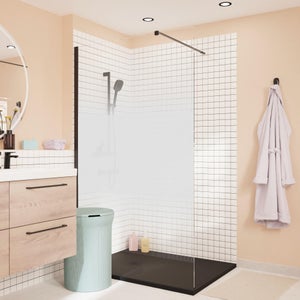 Paroi de douche italienne Remix 120cm verre imprimé SENSEA
