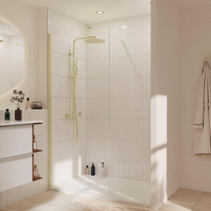 Paroi douche italienne Remix 70/140cm or kit SENSEA