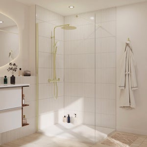 Paroi douche italienne Remix 70/140cm or kit SENSEA