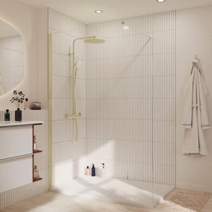 Paroi douche italienne Remix 70/140cm or kit SENSEA