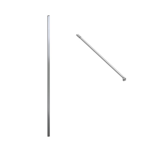 Paroi douche italienne Remix 70/140cm chromé kit SENDEA