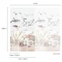 Papier peint intisse panoramique motif sealife multicolore