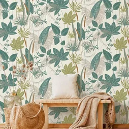 Papier peint intissé Loma vert