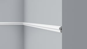 Cimaise en polymère haute densité CL4, 25 x 11 mm, lot de 2 x 2 m