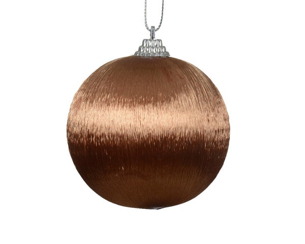 Boule noël mousse d.8cm brun noix de pécan