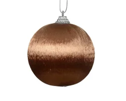Boule noël mousse d.8cm brun noix de pécan