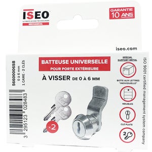 Batteuse à visser, 0-6mm, cambrée, ISEO