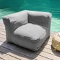 Fauteuil d'angle pour canapé modulable gris, Mixi - Oviala