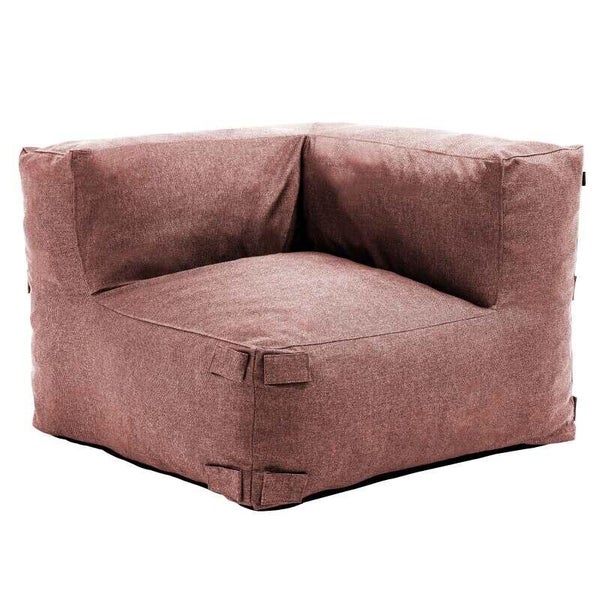 Pouf fauteuil d'angle MIXI terracotta