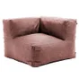 Pouf fauteuil d'angle MIXI terracotta