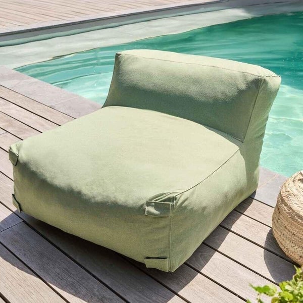 Pouf fauteuil MIXI vert cactus