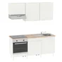 Cuisine équipée Eleki blanc, 6 meubles avec électroménager, L180 x H217 x P58 cm