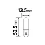 Ampoule led bulbe G9 verre 2,2W=25W 250 LM dépolie 2700K LEXMAN