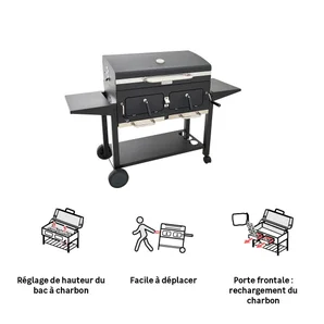 Barbecue King Size, 2 foyers indépendants, NATERIAL Centaurus