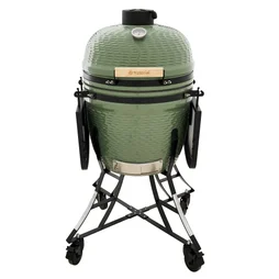 Kamado barbecue céramique charbon NATERIAL Drago kaki 46 cm avec housse